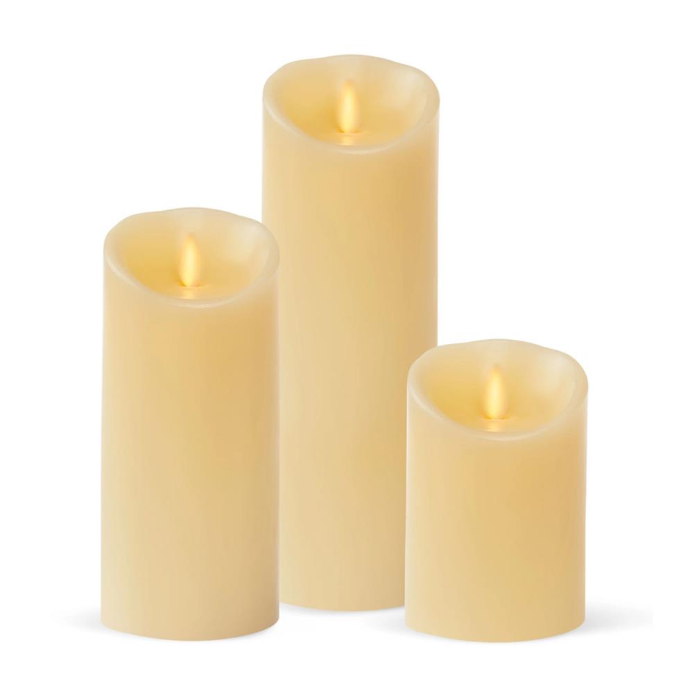 Luminara 3 Ivory LED Pillar Candles Set £80.99